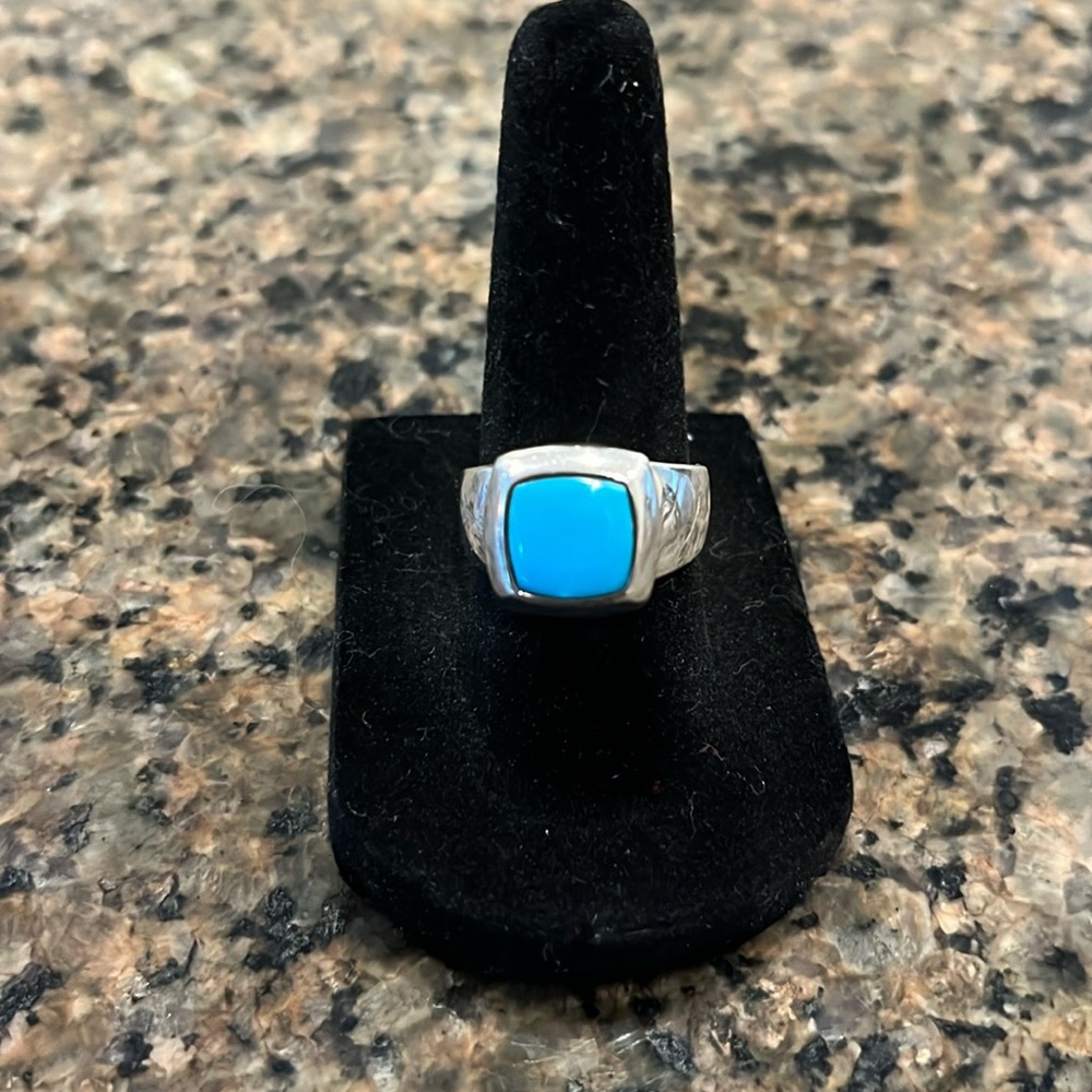 Carolyn Pollack 925 Blue Turquoise Ring